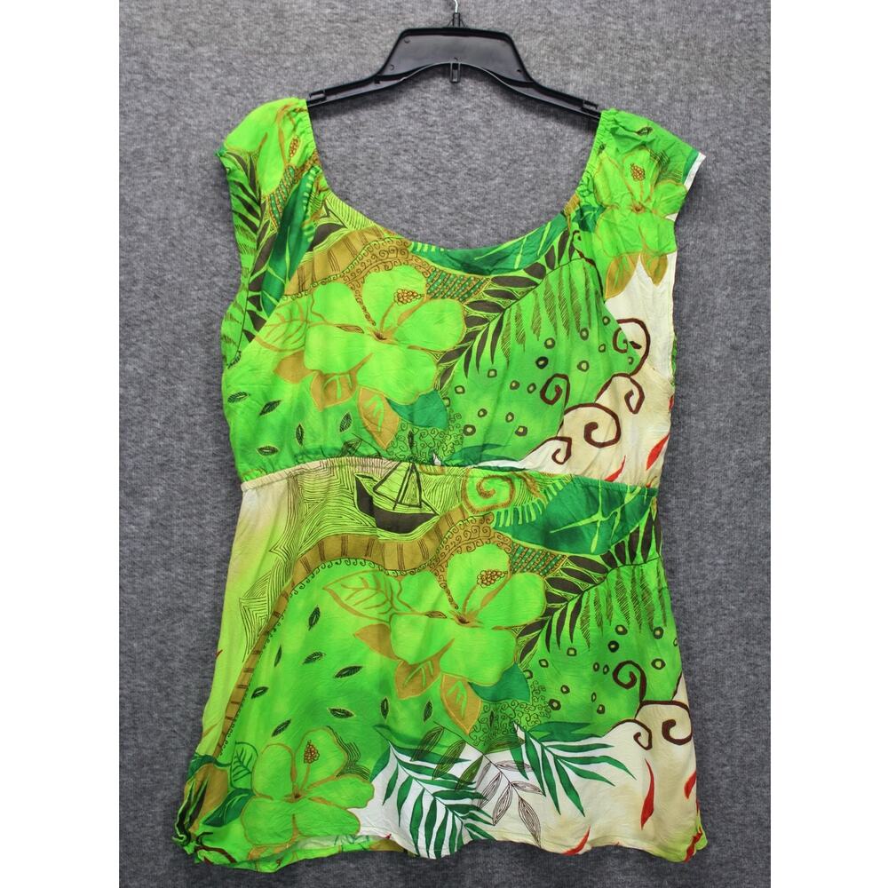 JAMS WORLD Aloha Hawaiian Floral Blouse Women XL - Picture 2 of 5